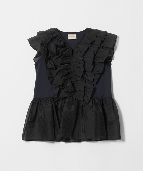 UNITED ARROWS(ユナイテッドアローズ)の「レディー フリル チュール カットソー ‐ウォッシャブル‐(Tシャツ/カットソー・レディース・ホワイト/ブラック/ネイビー・FREE)」の3枚目の写真