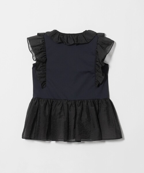 UNITED ARROWS(ユナイテッドアローズ)の「レディー フリル チュール カットソー ‐ウォッシャブル‐(Tシャツ/カットソー・レディース・ホワイト/ブラック/ネイビー・FREE)」の8枚目の写真