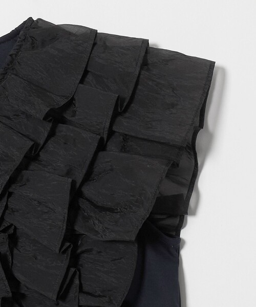 UNITED ARROWS(ユナイテッドアローズ)の「レディー フリル チュール カットソー ‐ウォッシャブル‐(Tシャツ/カットソー・レディース・ホワイト/ブラック/ネイビー・FREE)」の10枚目の写真