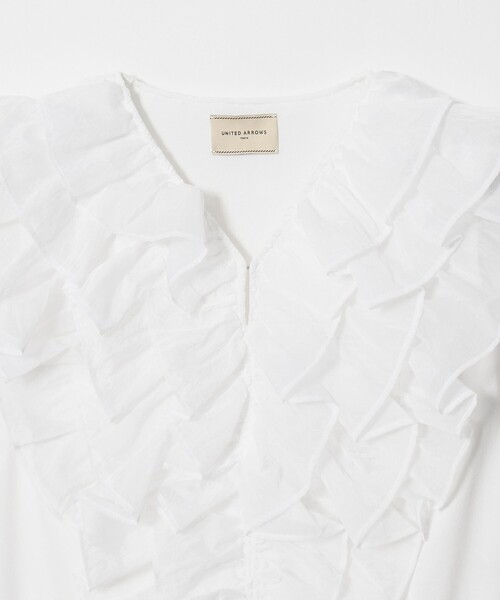UNITED ARROWS(ユナイテッドアローズ)の「レディー フリル チュール カットソー ‐ウォッシャブル‐(Tシャツ/カットソー・レディース・ホワイト/ブラック/ネイビー・FREE)」の18枚目の写真