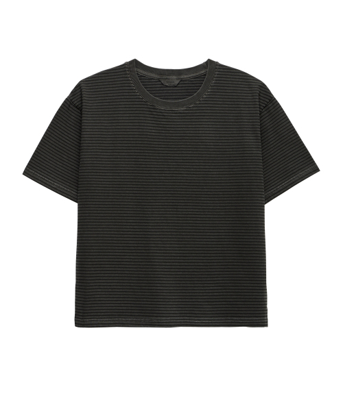 THEN OUR（デンアワー）の「ピグメントストライプクロップ半袖Tシャツ（チャコール）（Tシャツ/カットソー・メンズ・その他・X-LARGE/LARGE/MEDIUM）」の10枚目の写真