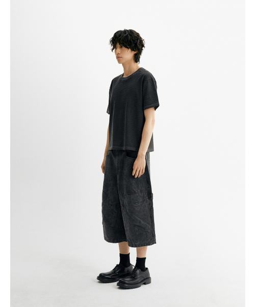 THEN OUR（デンアワー）の「ピグメントストライプクロップ半袖Tシャツ（チャコール）（Tシャツ/カットソー・メンズ・その他・X-LARGE/LARGE/MEDIUM）」の5枚目の写真