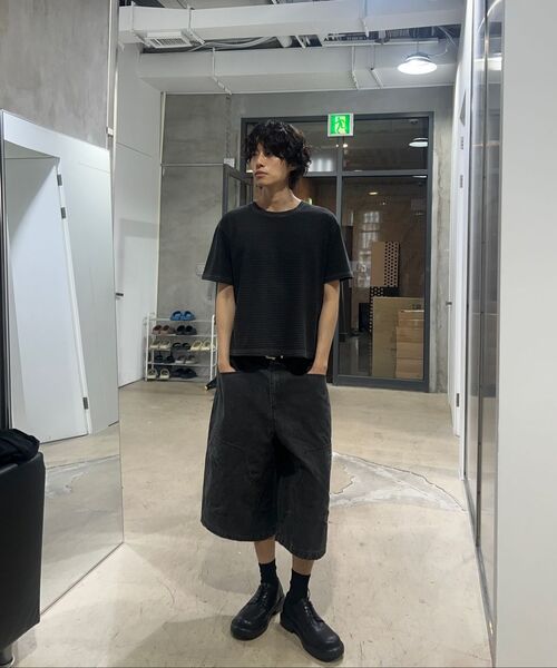THEN OUR（デンアワー）の「ピグメントストライプクロップ半袖Tシャツ（チャコール）（Tシャツ/カットソー・メンズ・その他・X-LARGE/LARGE/MEDIUM）」の2枚目の写真