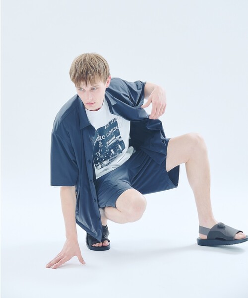 ABAHOUSE(アバハウス)の「【セットアップ対応】CORDURA ユーティリティ シャツジャケット/軽量 ストレッチ(シャツ/ブラウス・メンズ・ブラック/チャコールグレー・48/46)」の3枚目の写真