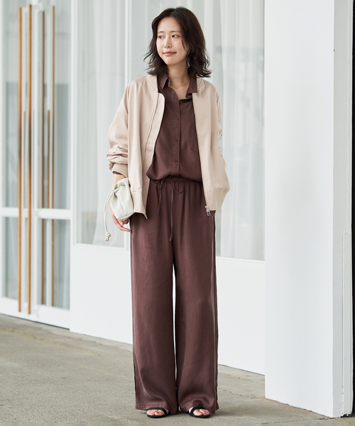SLOBE IENA(スローブイエナ)の「《WEB限定カラーあり/》シングルMA-1(その他アウター・レディース・ベージュ/ブラック/カーキ/ブラウン・FREE)」の19枚目の写真