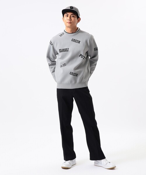 BEAMS GOLF(ビームスゴルフ)の「ORANGE LABEL / アーカイブロゴ 総柄 ニット(ニット/セーター・メンズ・ネイビー/グレー/ワイン・S/M/L/XL)」の5枚目の写真