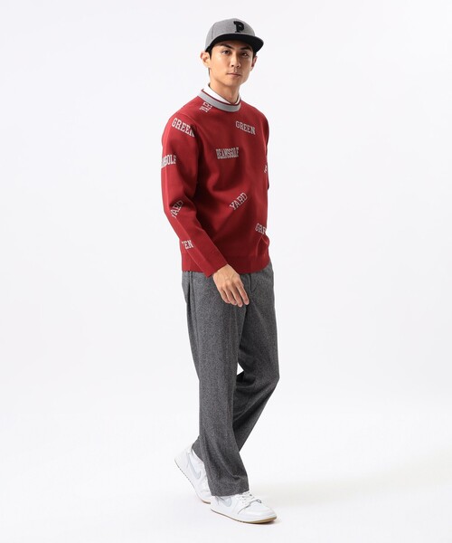 BEAMS GOLF(ビームスゴルフ)の「ORANGE LABEL / アーカイブロゴ 総柄 ニット(ニット/セーター・メンズ・ネイビー/グレー/ワイン・S/M/L/XL)」の8枚目の写真