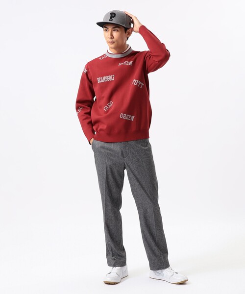 BEAMS GOLF(ビームスゴルフ)の「ORANGE LABEL / アーカイブロゴ 総柄 ニット(ニット/セーター・メンズ・ネイビー/グレー/ワイン・S/M/L/XL)」の9枚目の写真