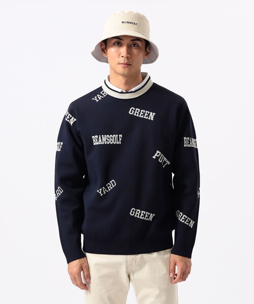 BEAMS GOLF(ビームスゴルフ)の「ORANGE LABEL / アーカイブロゴ 総柄 ニット(ニット/セーター・メンズ・ネイビー/グレー/ワイン・S/M/L/XL)」の14枚目の写真