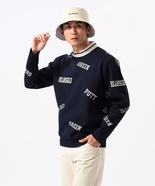 BEAMS GOLF(ビームスゴルフ)の「ORANGE LABEL / アーカイブロゴ 総柄 ニット(ニット/セーター・メンズ・ネイビー/グレー/ワイン・S/M/L/XL)」の15枚目の写真