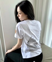 ◇MUCENT◇ブランド直輸入正規品/★MUCENT X COIRIS コラボ MARINAE バック グリッチ ハーフ T MARINAE BACK GLITCH HALF T