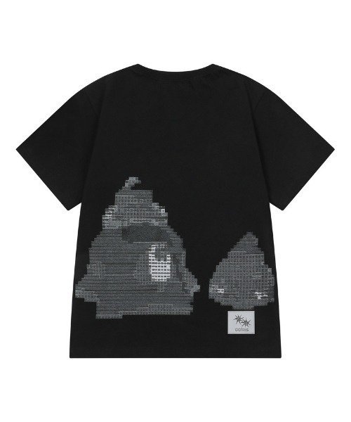 MUCENT(ムセント)の「◇MUCENT◇ブランド直輸入正規品/★MUCENT X COIRIS コラボ MARINAE バック グリッチ ハーフ T MARINAE BACK GLITCH HALF T(Tシャツ/カットソー・レディース・ホワイト/ブラック・FREE)」の6枚目の写真