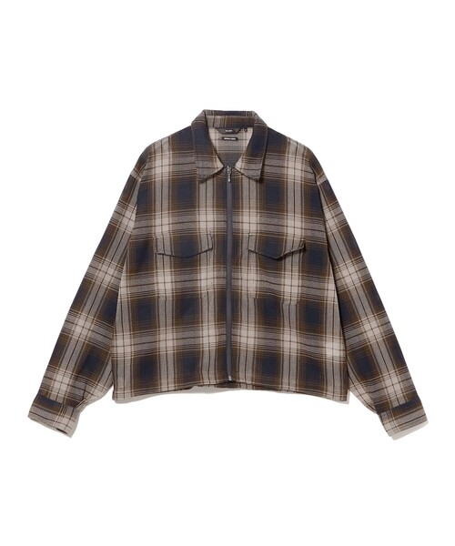 BEAMS(ビームス)の「メッシュ ジップシャツ(シャツ/ブラウス・メンズ・ネイビー/アイボリー・X-LARGE/LARGE/MEDIUM/SMALL)」の2枚目の写真
