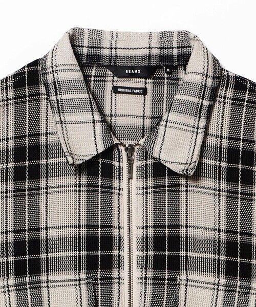 BEAMS(ビームス)の「メッシュ ジップシャツ(シャツ/ブラウス・メンズ・ネイビー/アイボリー・X-LARGE/LARGE/MEDIUM/SMALL)」の4枚目の写真