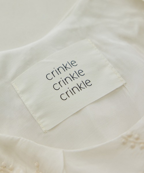 crinkle crinkle crinkle(クリンクルクリンクルクリンクル)の「【WEB先行販売】【crinkle crinkle crinkle】別注レーヨンシャンタン 3D刺繍キャミソール(キャミソール・レディース・ブラック/ホワイト・FREE)」の18枚目の写真