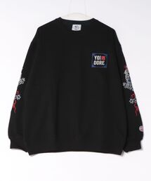 【YOIDORE】酒愛好家 フロント&バック刺繍MIX クルーネックスウェットプルオーバー