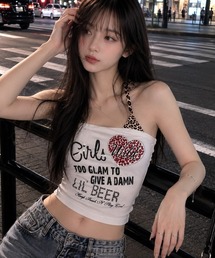A'GEM/9 × .kom 『.KOM/ドットケーオーエム』Layered-Style Halter Neck Top/レイヤード風ホルターネックトップス