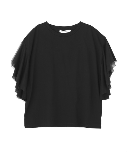 AMERICAN HOLIC(アメリカンホリック)の「【WEB限定】袖チュールサイドスリットプルオーバー(その他トップス・レディース・アイボリー/ネイビー/ブラック・L/M)」の15枚目の写真
