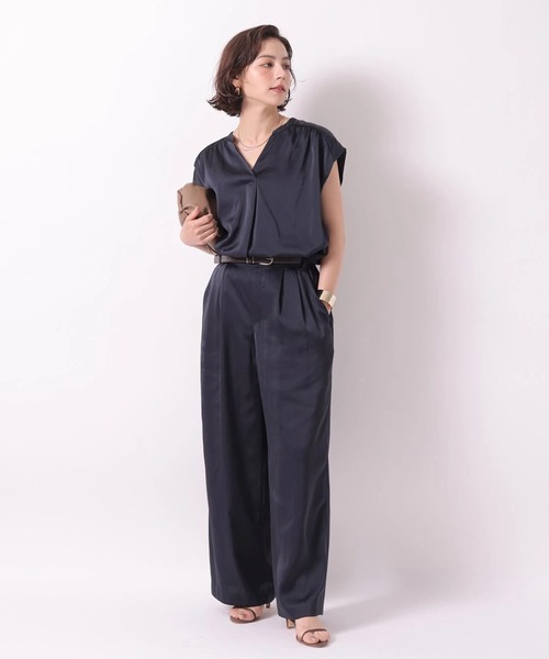 Arpege story（アルページュストーリー）の「ヴィンテージサテンタックパンツ（その他パンツ・レディース・ネイビー/スモークピンク/ベージュ系その他・2/1/0）」の9枚目の写真