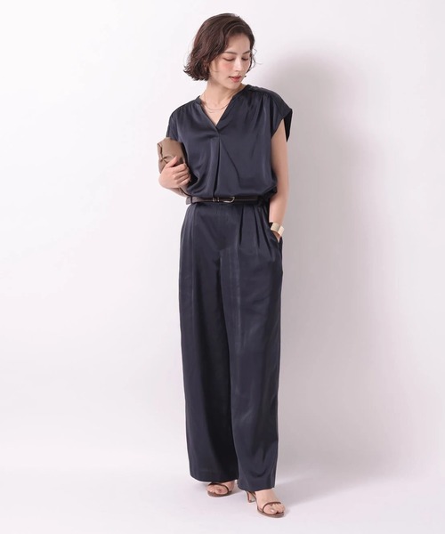 Arpege story（アルページュストーリー）の「ヴィンテージサテンタックパンツ（その他パンツ・レディース・ネイビー/スモークピンク/ベージュ系その他・2/1/0）」の10枚目の写真
