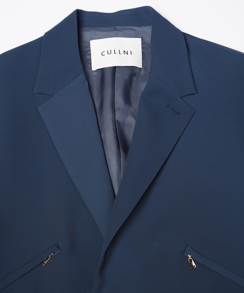 CULLNI(クルニ)の「Double Satin Slanted Zip Pocket Tailored Jacket(テーラードジャケット・メンズ・ブラック/ブルー/グリーン/アッシュブラウン・0/2/1)」の8枚目の写真