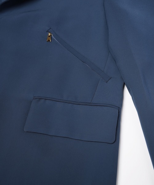 CULLNI(クルニ)の「Double Satin Slanted Zip Pocket Tailored Jacket(テーラードジャケット・メンズ・ブラック/ブルー/グリーン/アッシュブラウン・0/2/1)」の13枚目の写真