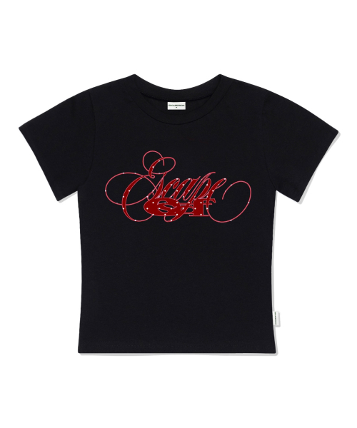 ESCAPEFROM(エスケープフロム)の「ドットラインエスケープレタリングプリントスリムフィット半袖Tシャツブラック(Tシャツ/カットソー・レディース・その他・LARGE/MEDIUM)」の4枚目の写真
