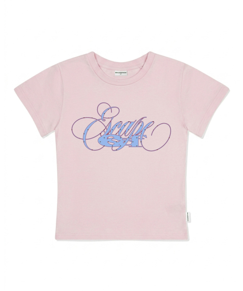 ESCAPEFROM(エスケープフロム)の「ドットラインエスケープレタリングプリントスリムフィット半袖Tシャツブラック(Tシャツ/カットソー・レディース・その他・LARGE/MEDIUM)」の2枚目の写真