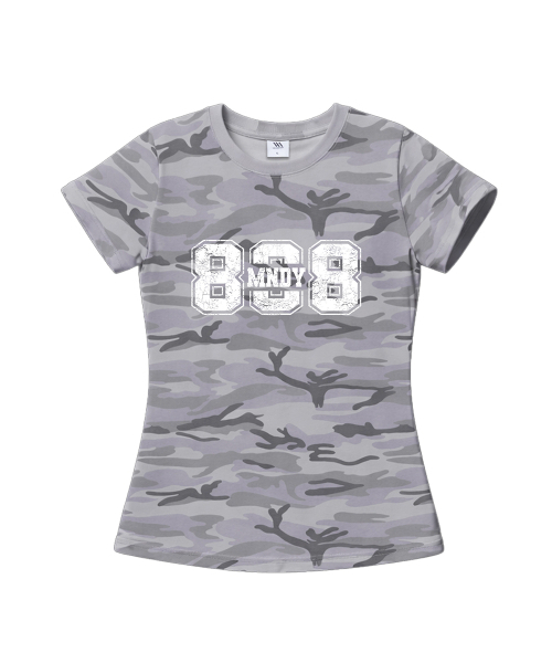 MILLION DAY(ミリオンデイ)の「808 MNDY カモスリムフィット半袖Tシャツ(Tシャツ/カットソー・レディース・グリーン/ホワイト・FREE)」の3枚目の写真