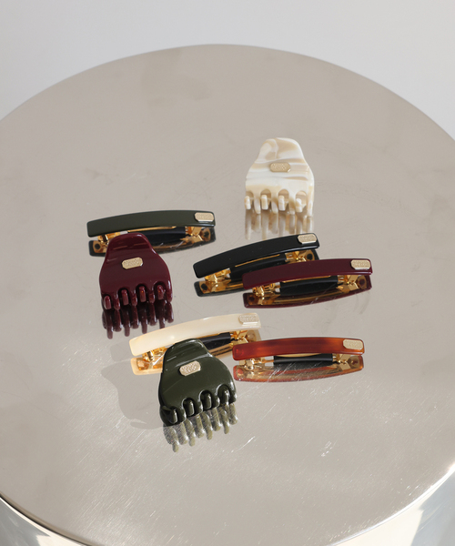 Scrunchie is Back（スクランチーイズバック）の「Scrunchie is back/スクランチーイズバック ヘアクリップ CLIP 3.5CM（バレッタ/ヘアクリップ・レディース・アイボリー/カーキ/ボルドー・FREE）」の9枚目の写真