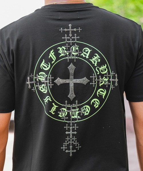 adamsJUGGLER(アダムスジャグラー)の「RTEGネオンホーリーサークルティー(Tシャツ/カットソー・メンズ・ホワイト/ブラック・S/L/M/XL/XXL)」の6枚目の写真