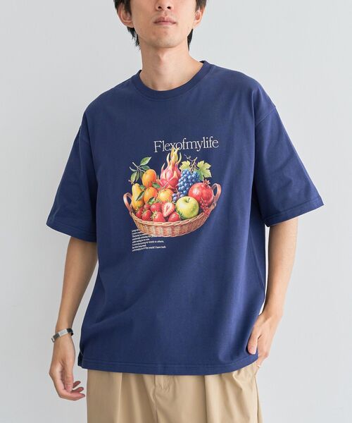 CRAFT STANDARD BOUTIQUE(クラフトスタンダードブティック)の「フルーツロゴイラストTシャツ(Tシャツ/カットソー・メンズ・ネイビー/オレンジ/グリーン・M/L)」の14枚目の写真