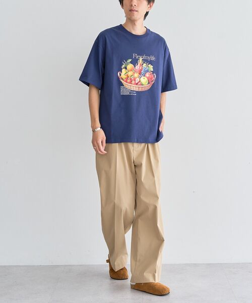 CRAFT STANDARD BOUTIQUE(クラフトスタンダードブティック)の「フルーツロゴイラストTシャツ(Tシャツ/カットソー・メンズ・ネイビー/オレンジ/グリーン・M/L)」の16枚目の写真