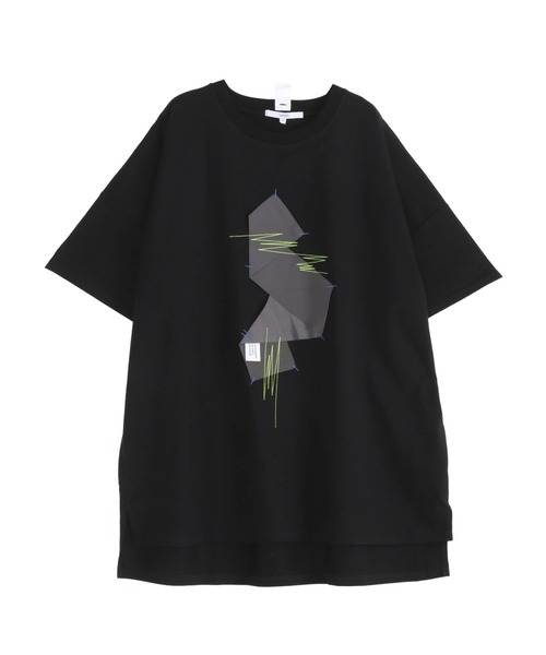 UN3D.(アンスリード)の「ORIGAMI PARTS STITCH T-SH / オリガミパーツステッチTシャツ(Tシャツ/カットソー・レディース・ブラック/ホワイト・FREE)」の1枚目の写真