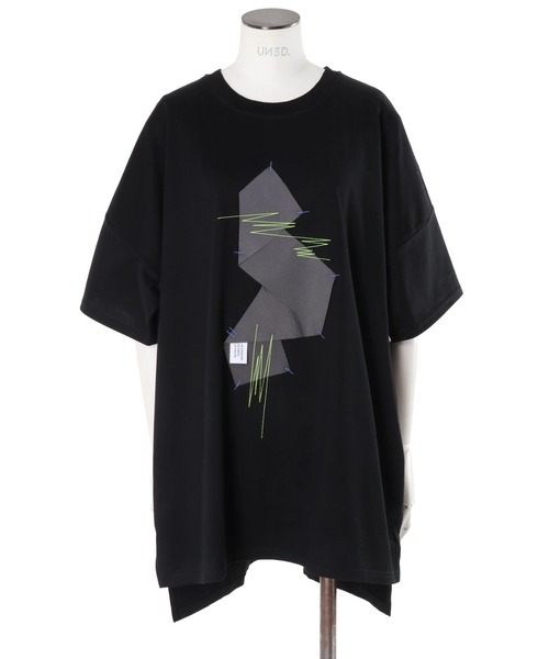 UN3D.(アンスリード)の「ORIGAMI PARTS STITCH T-SH / オリガミパーツステッチTシャツ(Tシャツ/カットソー・レディース・ブラック/ホワイト・FREE)」の10枚目の写真