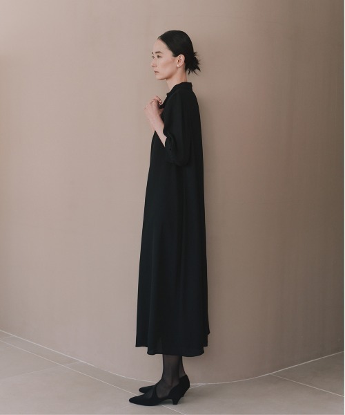 kaene（カエン）の「ライトシフォンAラインワンピース［ブラックフォーマル対応：自宅洗濯可］冠婚葬祭 礼服 喪服 入学式 卒業式 七五三 お宮参り【清涼裏地：春夏も対応】（ワンピース・レディース・ブラック・S/M/L）」の3枚目の写真