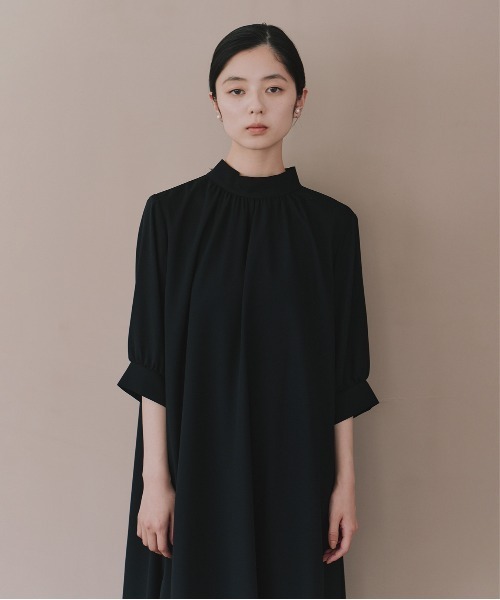 kaene（カエン）の「ライトシフォンAラインワンピース［ブラックフォーマル対応：自宅洗濯可］冠婚葬祭 礼服 喪服 入学式 卒業式 七五三 お宮参り【清涼裏地：春夏も対応】（ワンピース・レディース・ブラック・S/M/L）」の15枚目の写真