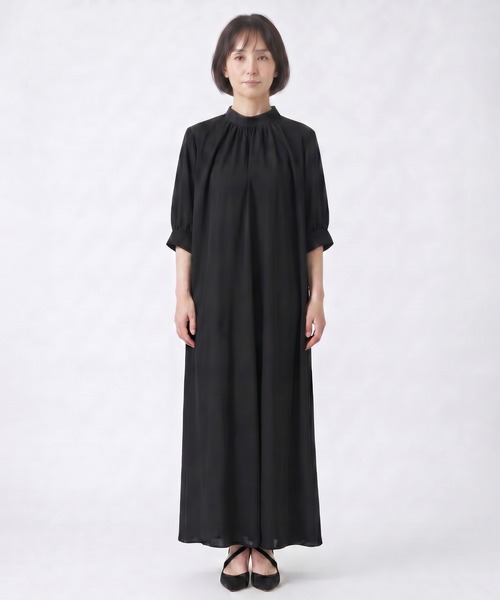 kaene（カエン）の「ライトシフォンAラインワンピース【清涼裏地：春夏対応】［ブラックフォーマル対応：自宅洗濯可］冠婚葬祭 礼服 喪服 入学式 卒業式 七五三 お宮参り（ワンピース・レディース・ブラック・S/M/L）」の16枚目の写真