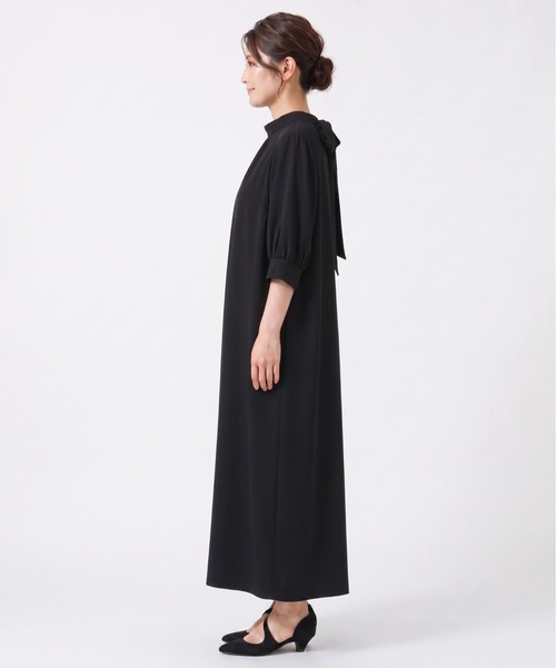 kaene（カエン）の「ライトシフォンAラインワンピース【清涼裏地：春夏対応】［ブラックフォーマル対応：自宅洗濯可］冠婚葬祭 礼服 喪服 入学式 卒業式 七五三 お宮参り（ワンピース・レディース・ブラック・S/M/L）」の19枚目の写真