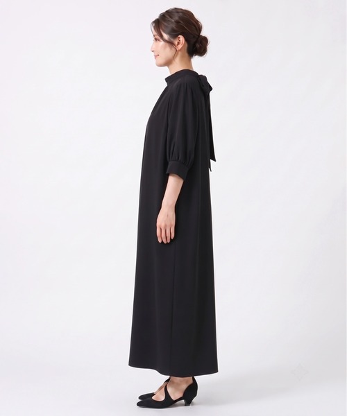 kaene（カエン）の「ライトシフォンAラインワンピース【清涼裏地：春夏対応】［ブラックフォーマル対応：自宅洗濯可］冠婚葬祭 礼服 喪服 入学式 卒業式 七五三 お宮参り（ワンピース・レディース・ブラック・S/M/L）」の21枚目の写真