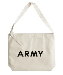 Ol' Basics(オール・ベーシックス) ショルダーバッグ キャンバス ARMY ロゴ プリント 鞄 BAG アメカジ ミリタリー メンズ レディース ユニセックス