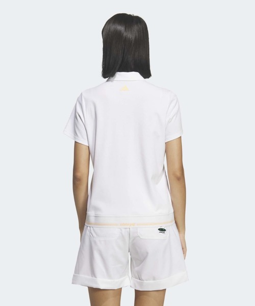 adidas(アディダス)の「ツイストニット半袖シャツ【adidas Golf/アディダスゴルフ】(ポロシャツ・レディース・ホワイト・LARGE/X-SMALL/X-LARGE/MEDIUM/SMALL)」の2枚目の写真