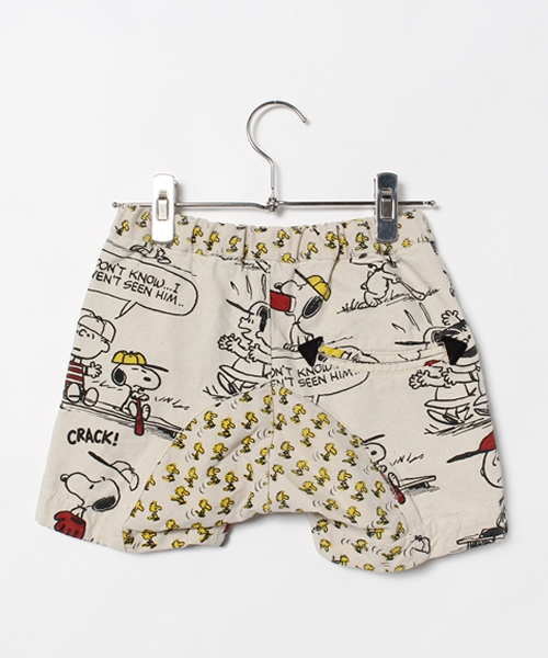 BOOFOOWOO(ブーフーウー)の「ハーフパンツ 野球スヌーピー柄 Kids(その他パンツ・キッズ・ナチュラル・X-SMALL/MEDIUM/SMALL/LARGE)」の2枚目の写真
