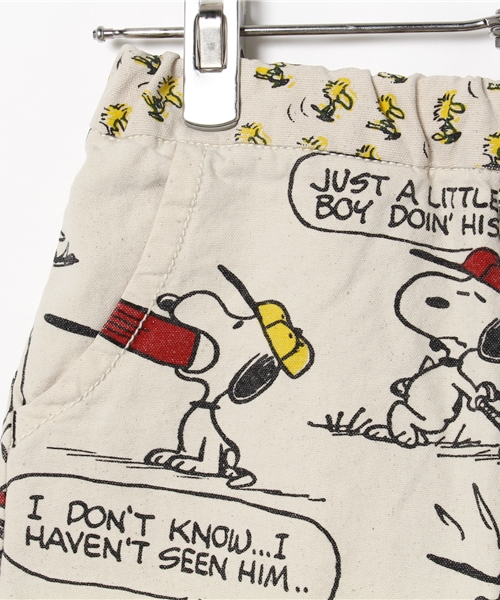 BOOFOOWOO(ブーフーウー)の「ハーフパンツ 野球スヌーピー柄 Kids(その他パンツ・キッズ・ナチュラル・X-SMALL/MEDIUM/SMALL/LARGE)」の3枚目の写真