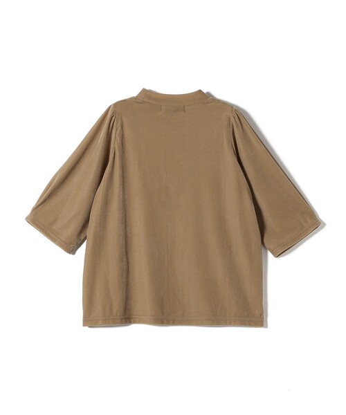 SHIPS Colors(シップス カラーズ)の「SHIPS Colors:〈手洗い可能〉シアー ポリエステル ベロア 5分袖 トップス◇(Tシャツ/カットソー・レディース・ベージュ/ブラウン/ブラック・ONE SIZE)」の17枚目の写真
