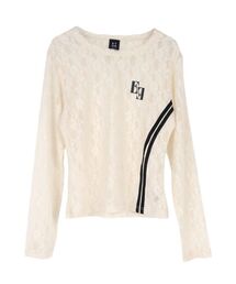 :ETHROF（イーサオブ）の「SIDELINE STRETCH LACE TOPS（Tシャツ/カットソー）」