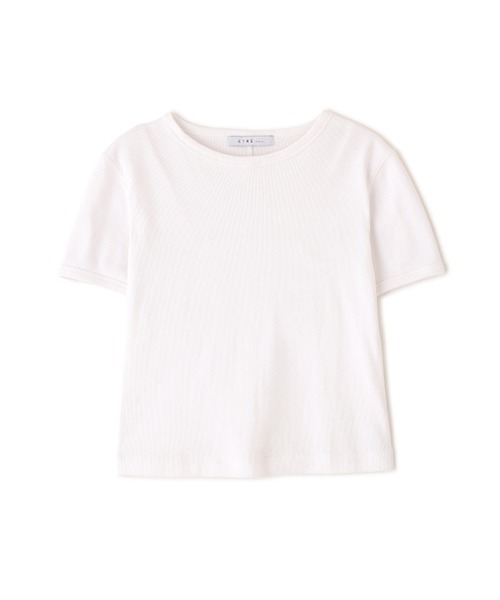 ETRE TOKYO(エトレトウキョウ)の「コンパクトフライスTee(Tシャツ/カットソー・レディース・ホワイト/チャコール/レッド・FREE)」の18枚目の写真