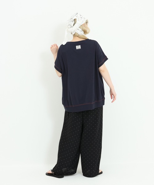 HEART MARKET（ハートマーケット）の「胸刺繍フレンチT（Tシャツ/カットソー・レディース・ブラック/ピンク/ナチュラル/ネイビー・FREE）」の20枚目の写真