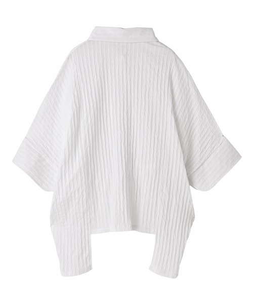 STYLE DELI(スタイルデリ)の「【DELI by】ツイストプリーツシャツブラウス(シャツ/ブラウス・レディース・ホワイト/ブラック・M)」の11枚目の写真
