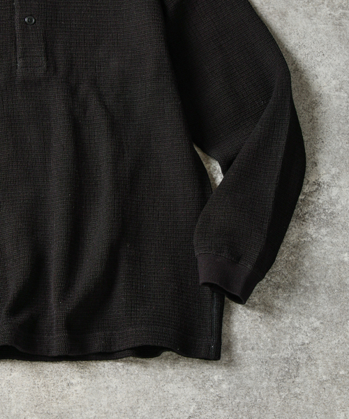 JOURNAL STANDARD J.S HOMESTEAD(ジャーナルスタンダードホームステッド)の「J.S.Homestead / レノ メッシュ ファブリック ヘンリー ネック ロンT(Tシャツ/カットソー・メンズ・ブラック系その他/アイボリー/ライトグリーン・MEDIUM/LARGE)」の7枚目の写真